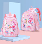 Pink Cartoon Kids Backpack with Fairy Tale Design